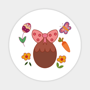 Adorable chocolate easter egg Magnet